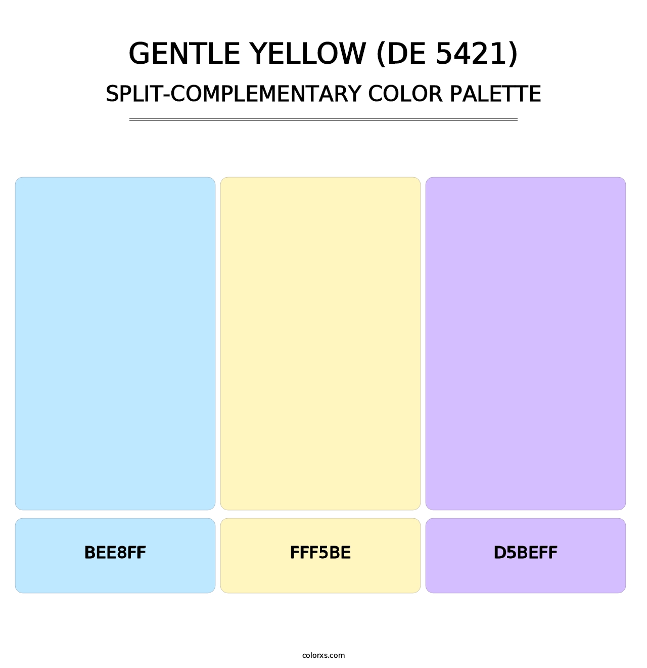 Gentle Yellow (DE 5421) - Split-Complementary Color Palette
