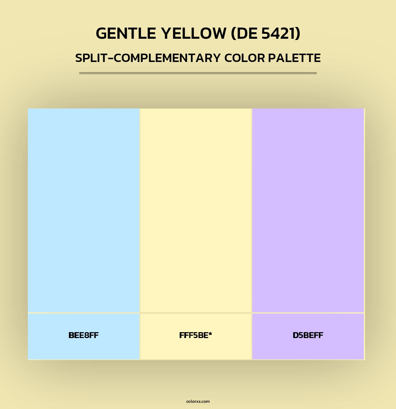 Gentle Yellow (DE 5421) - Split-Complementary Color Palette