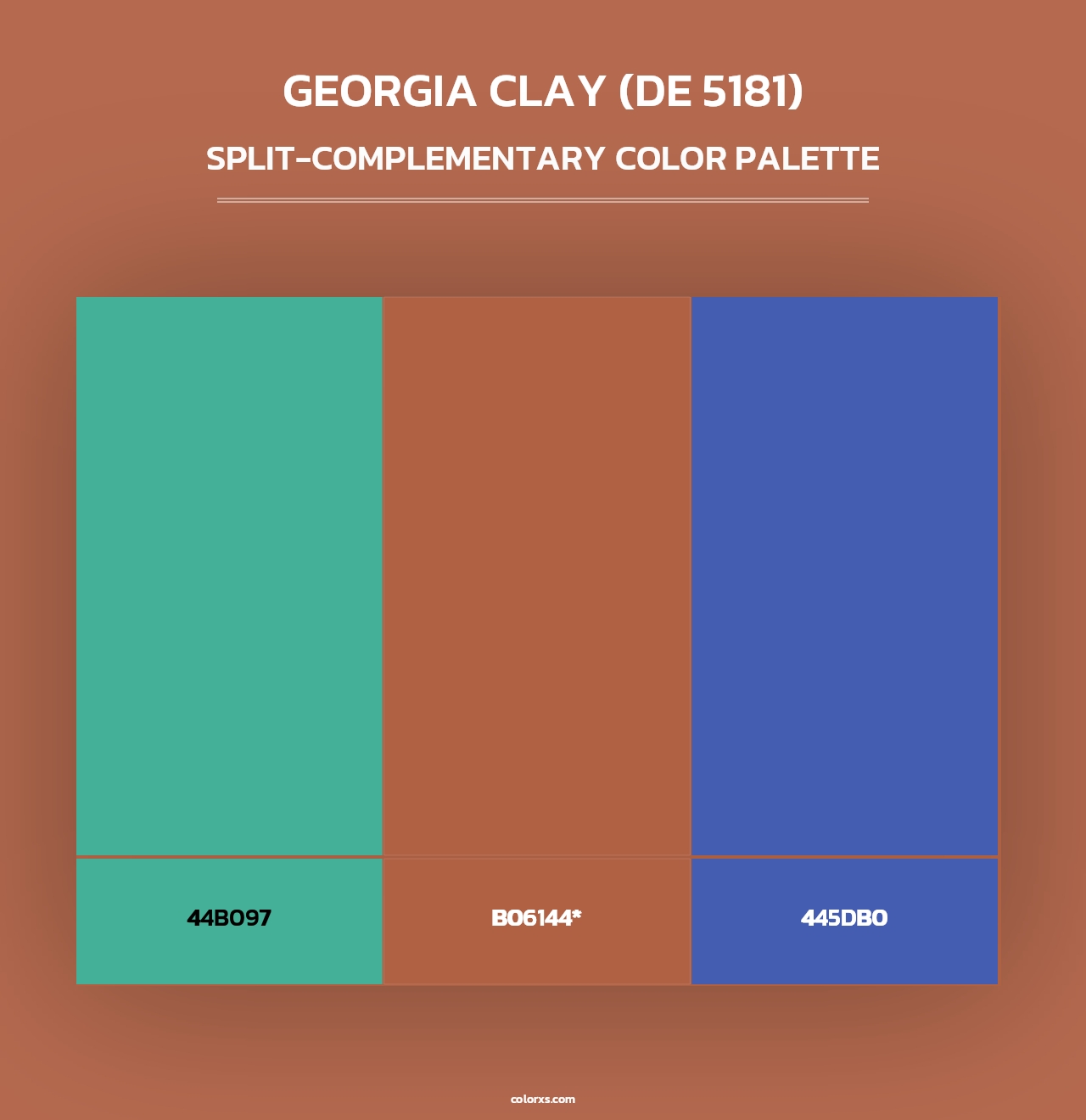 Georgia Clay (DE 5181) - Split-Complementary Color Palette