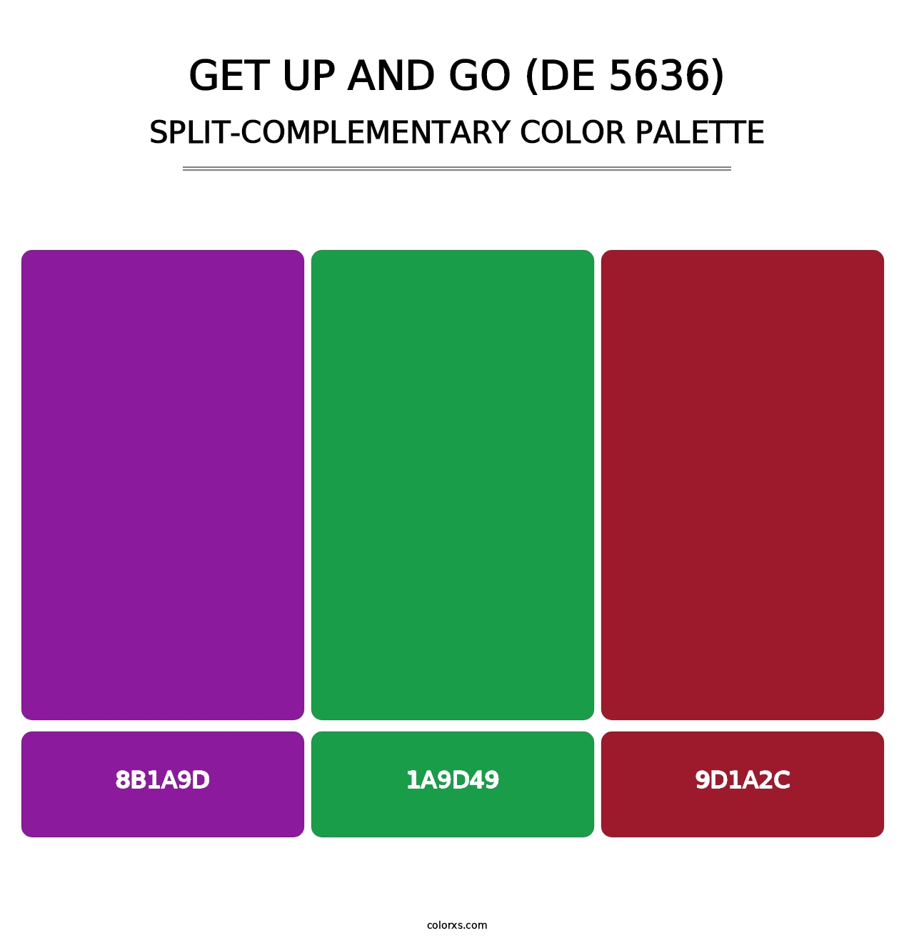 Get Up and Go (DE 5636) - Split-Complementary Color Palette