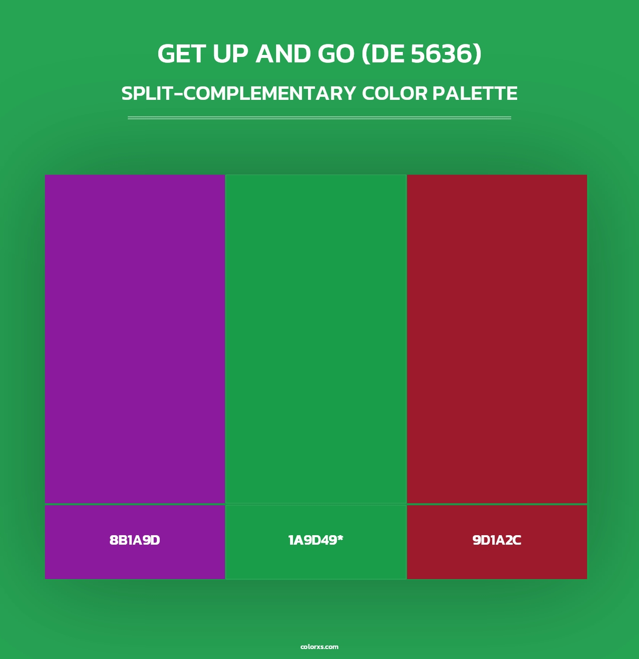 Get Up and Go (DE 5636) - Split-Complementary Color Palette