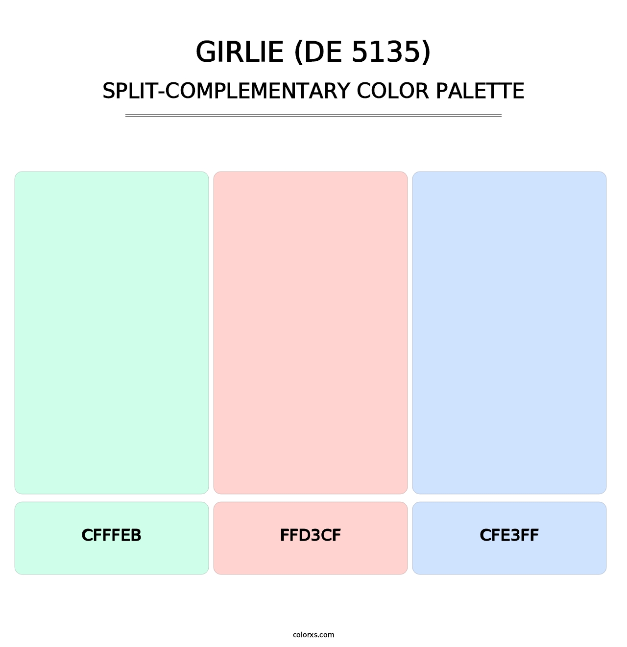 Girlie (DE 5135) - Split-Complementary Color Palette