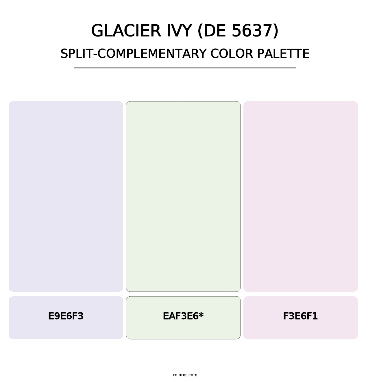 Glacier Ivy (DE 5637) - Split-Complementary Color Palette