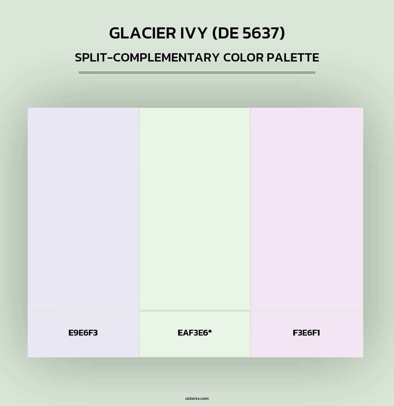 Glacier Ivy (DE 5637) - Split-Complementary Color Palette