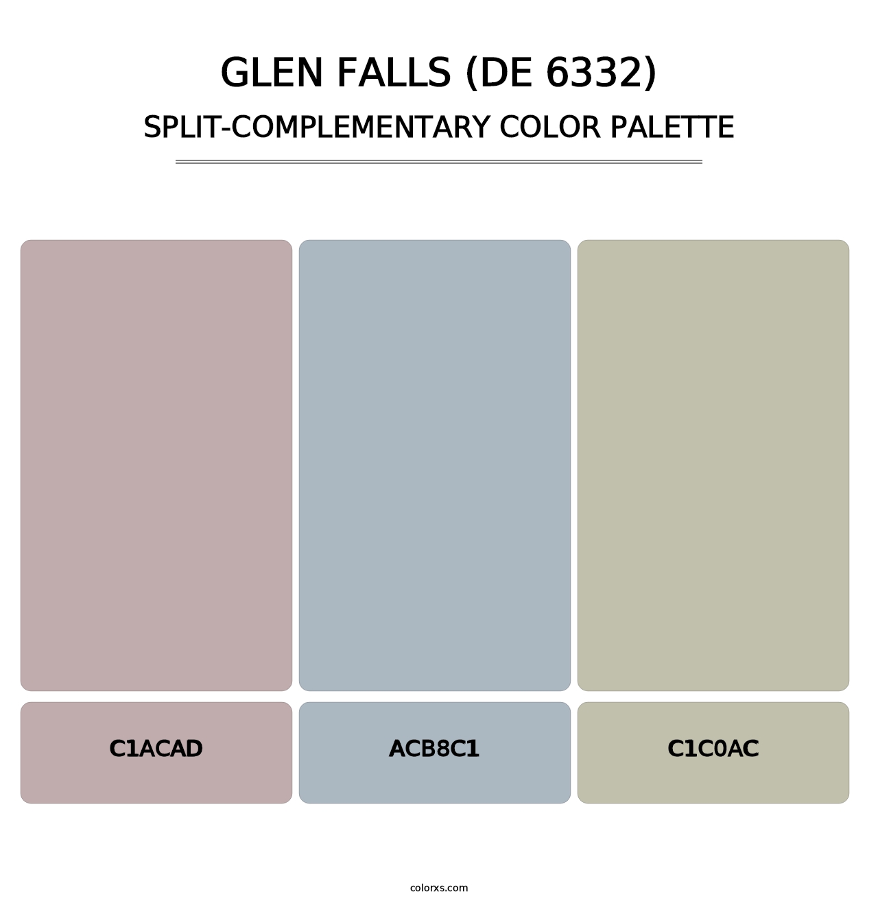 Glen Falls (DE 6332) - Split-Complementary Color Palette
