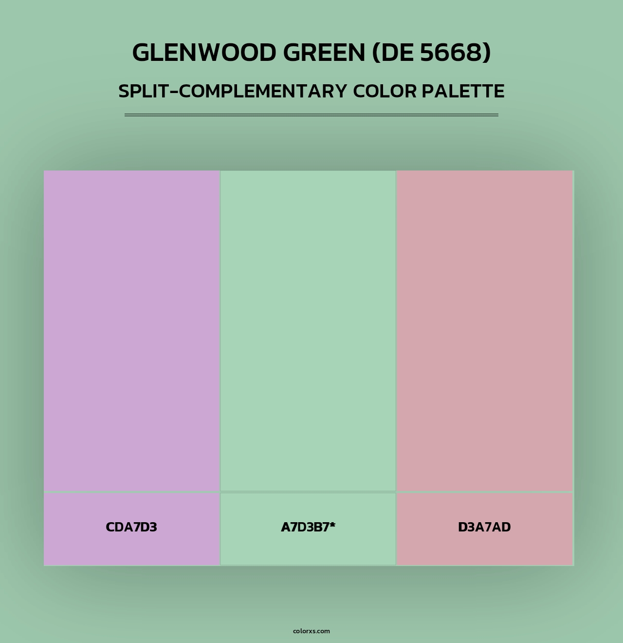 Glenwood Green (DE 5668) - Split-Complementary Color Palette