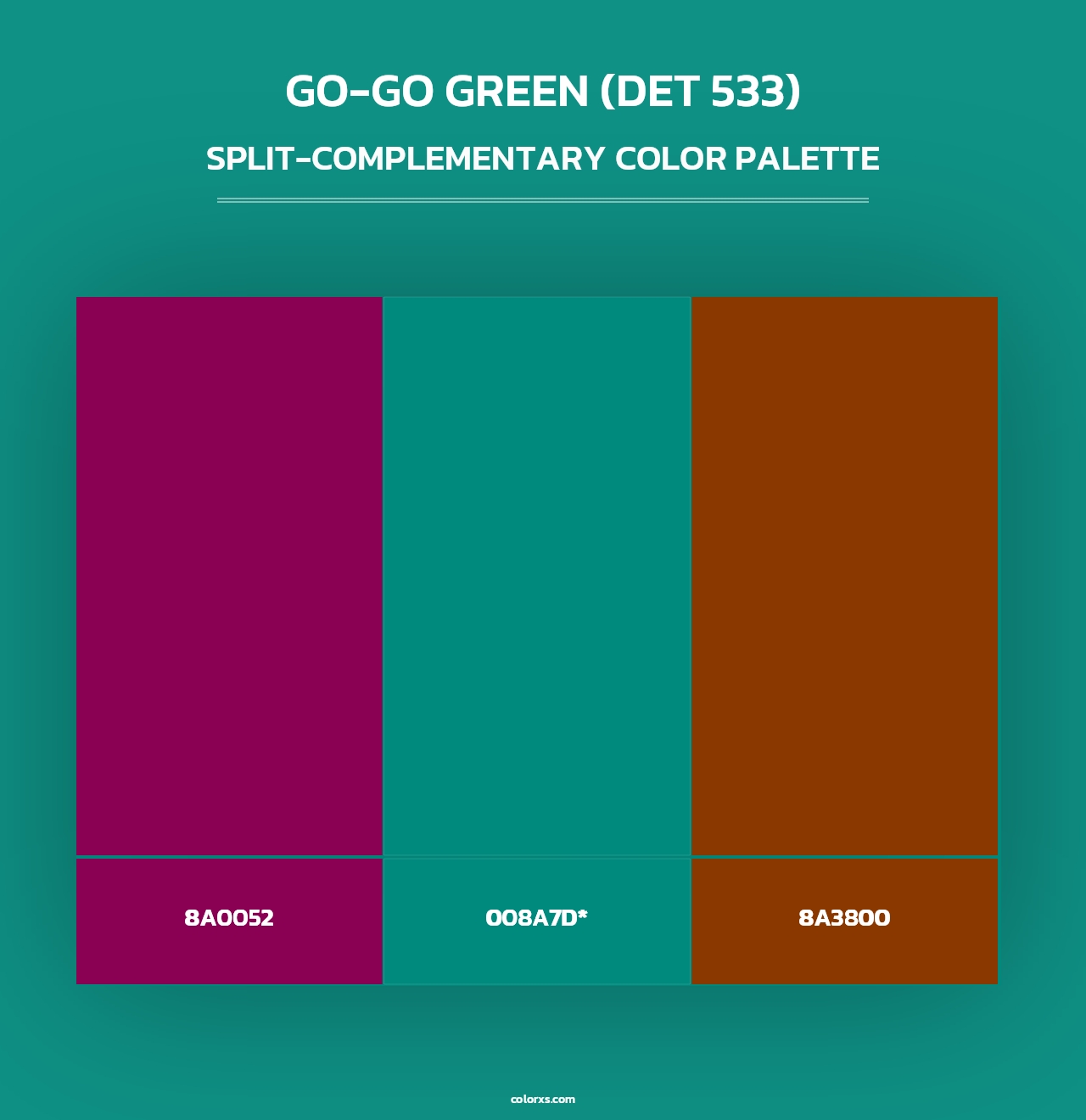 Go-Go Green (DET 533) - Split-Complementary Color Palette