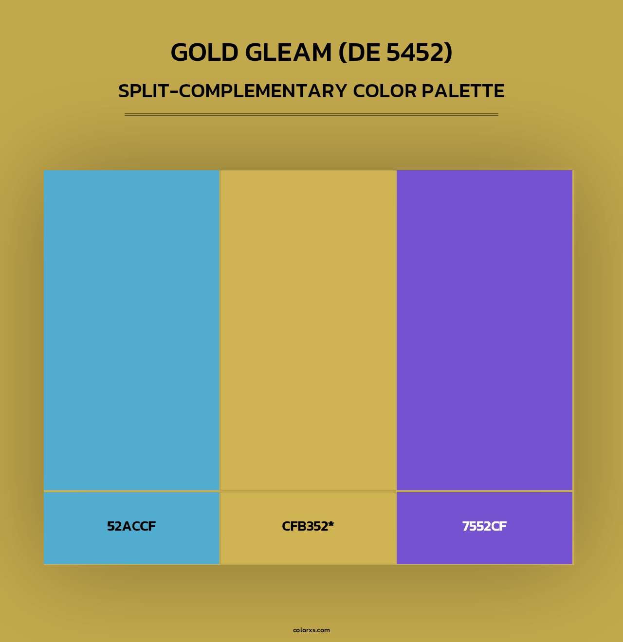 Gold Gleam (DE 5452) - Split-Complementary Color Palette