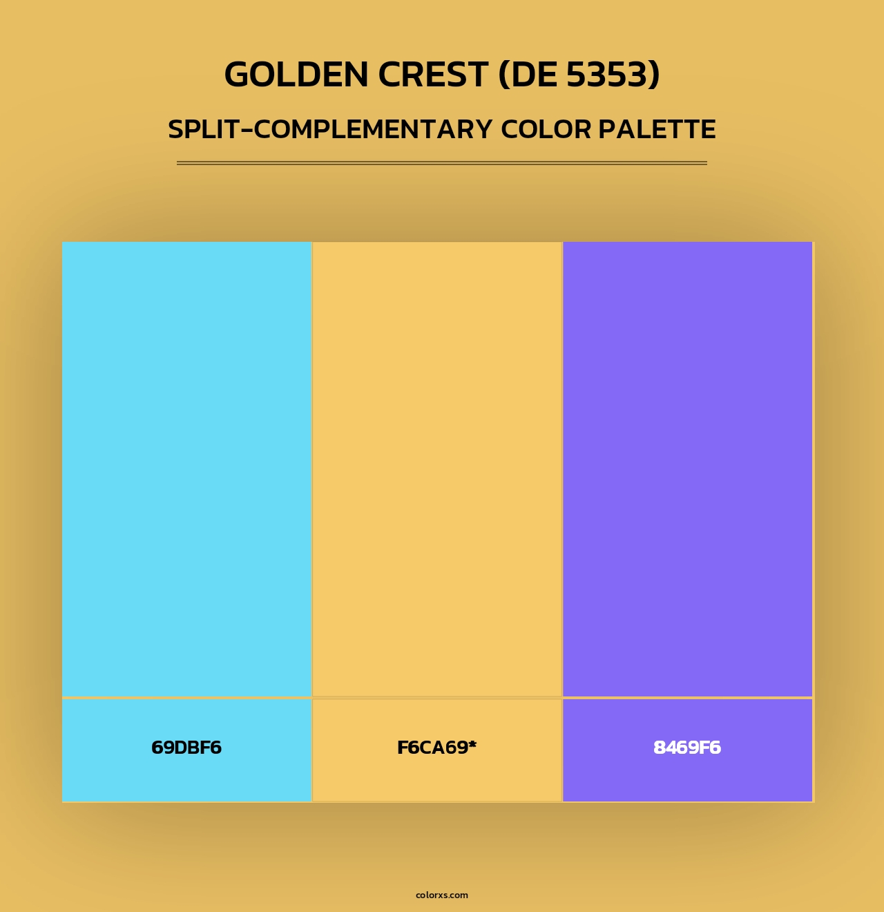 Golden Crest (DE 5353) - Split-Complementary Color Palette