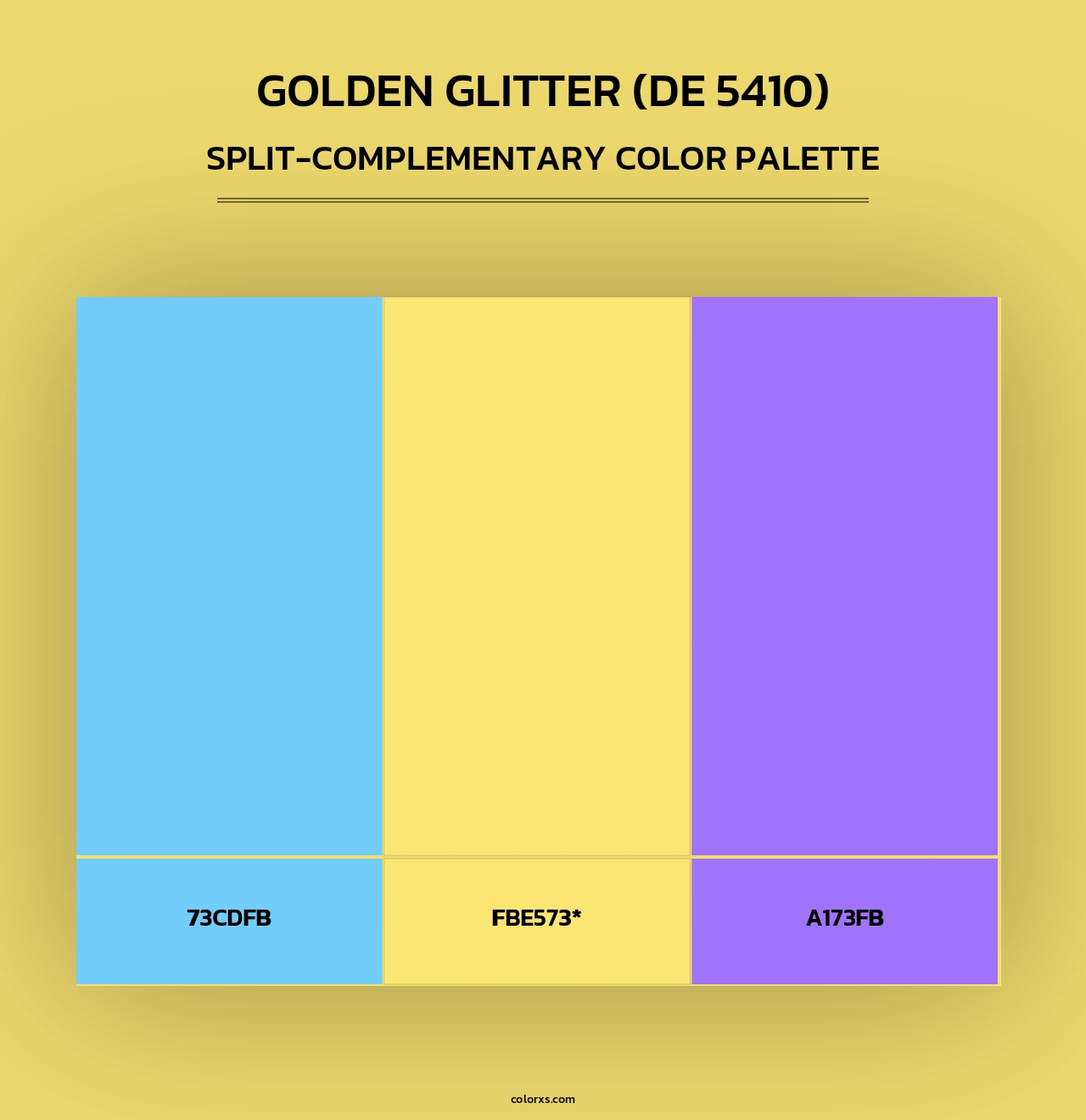 Golden Glitter (DE 5410) - Split-Complementary Color Palette