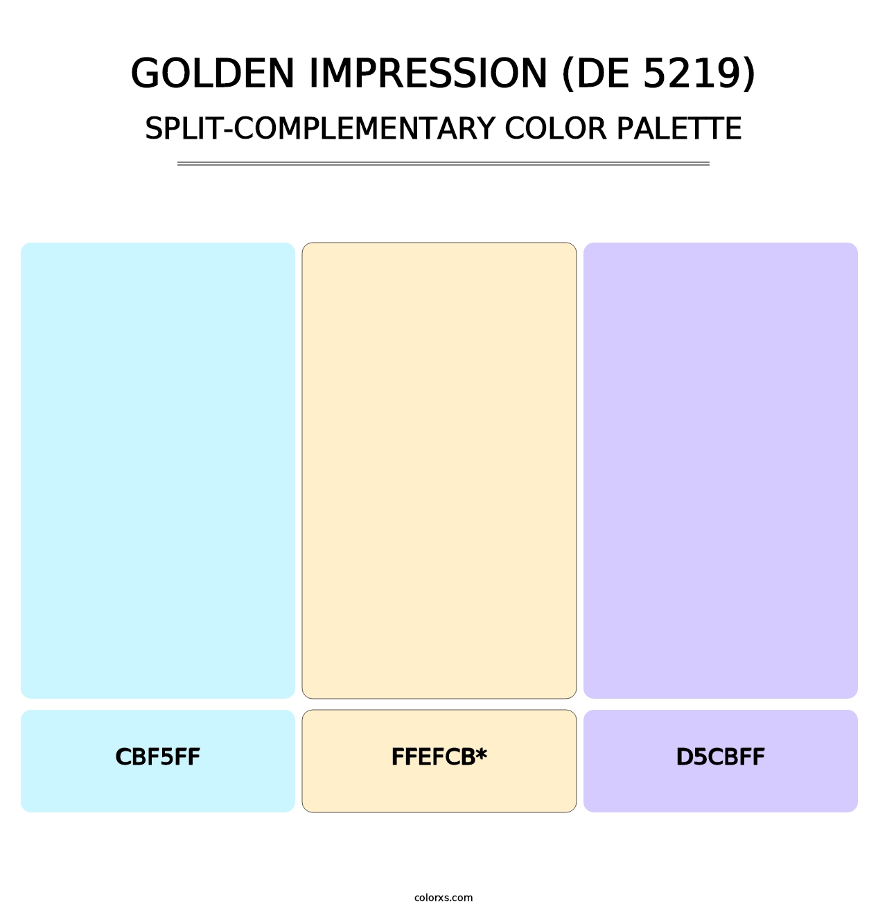 Golden Impression (DE 5219) - Split-Complementary Color Palette