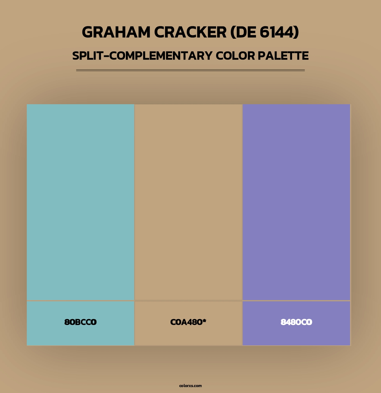 Graham Cracker (DE 6144) - Split-Complementary Color Palette