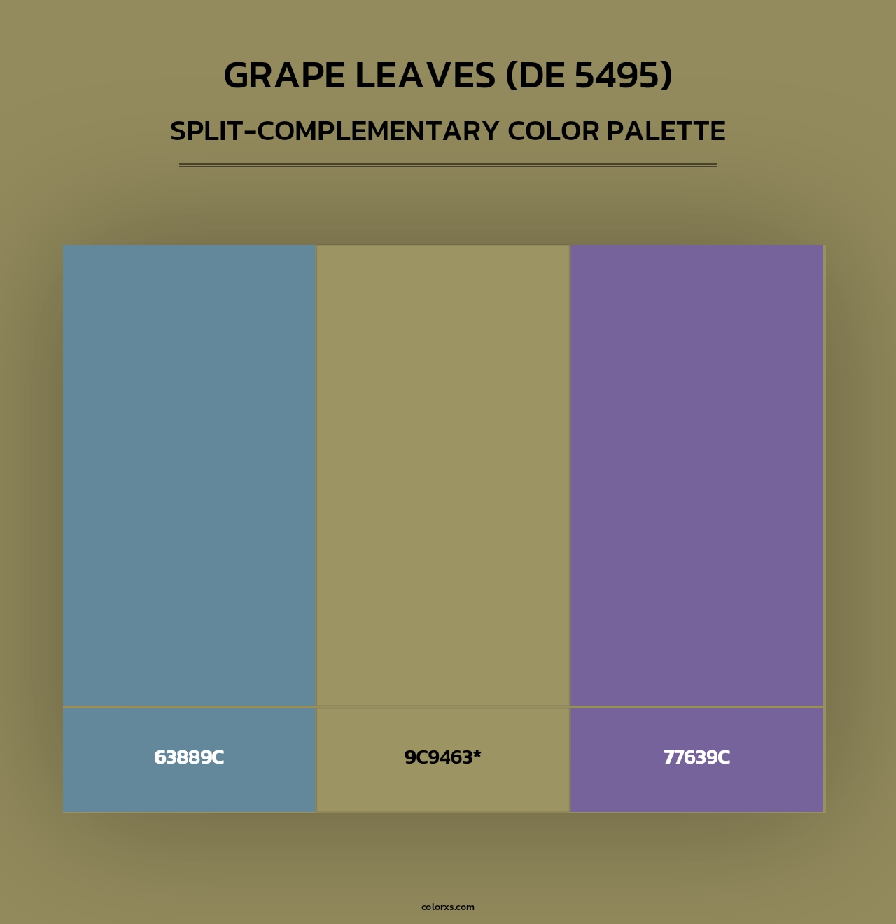 Grape Leaves (DE 5495) - Split-Complementary Color Palette