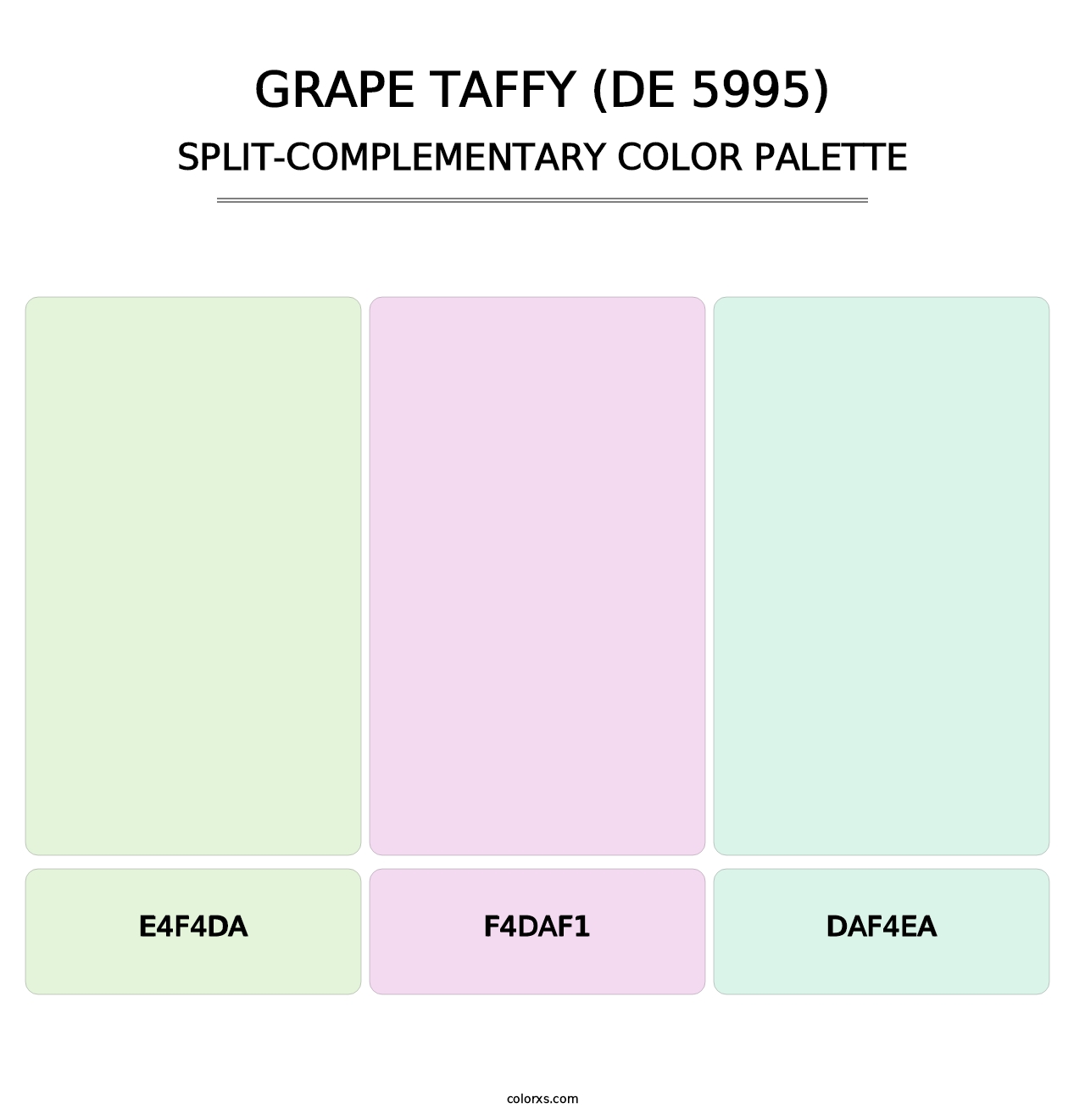 Grape Taffy (DE 5995) - Split-Complementary Color Palette