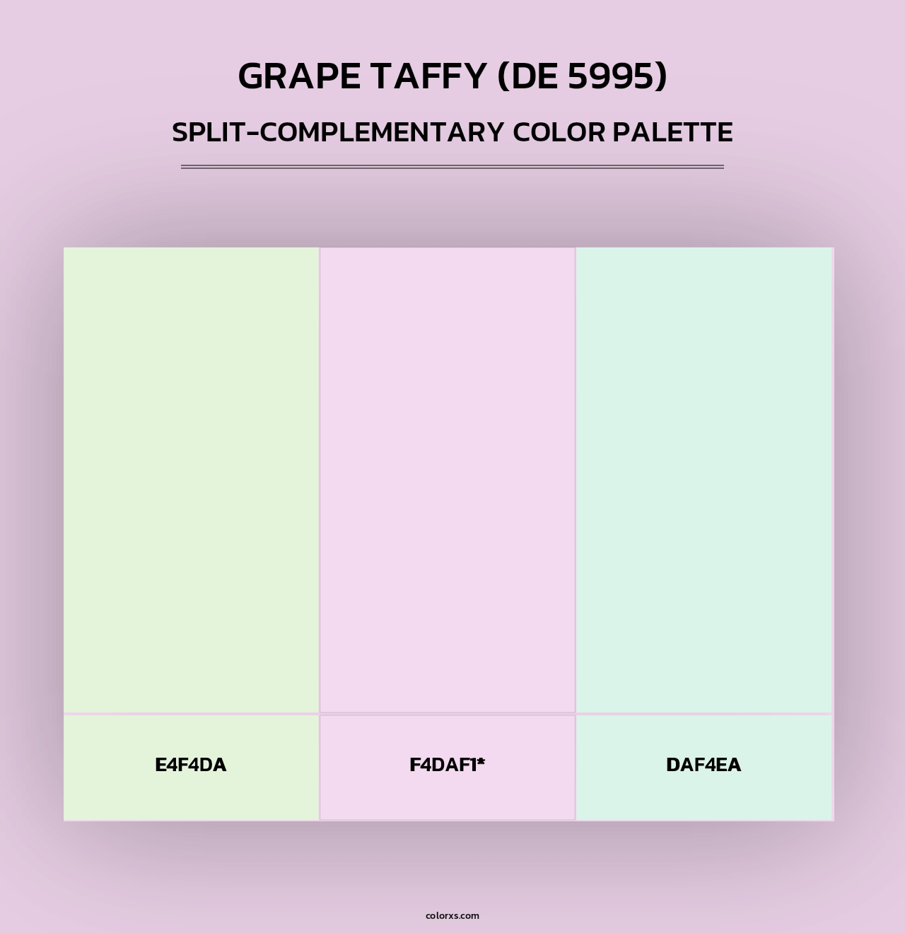 Grape Taffy (DE 5995) - Split-Complementary Color Palette