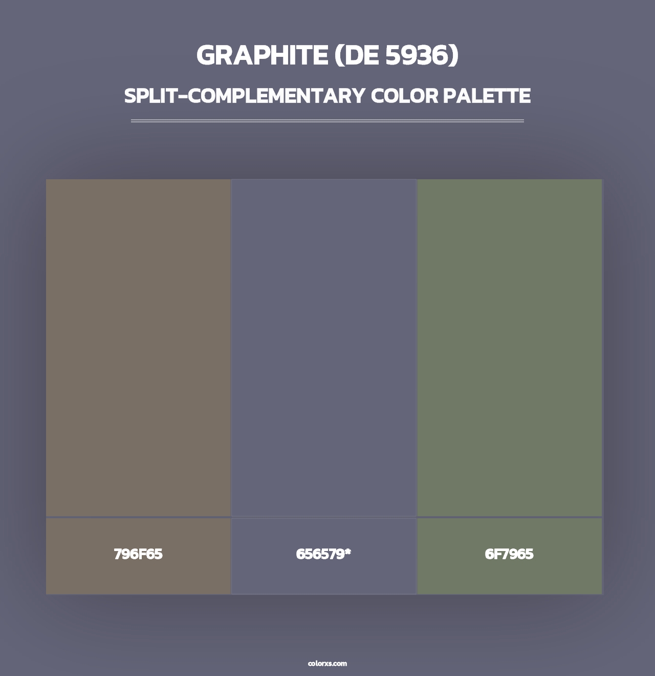 Graphite (DE 5936) - Split-Complementary Color Palette