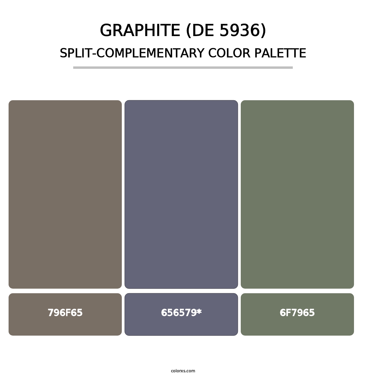 Graphite (DE 5936) - Split-Complementary Color Palette
