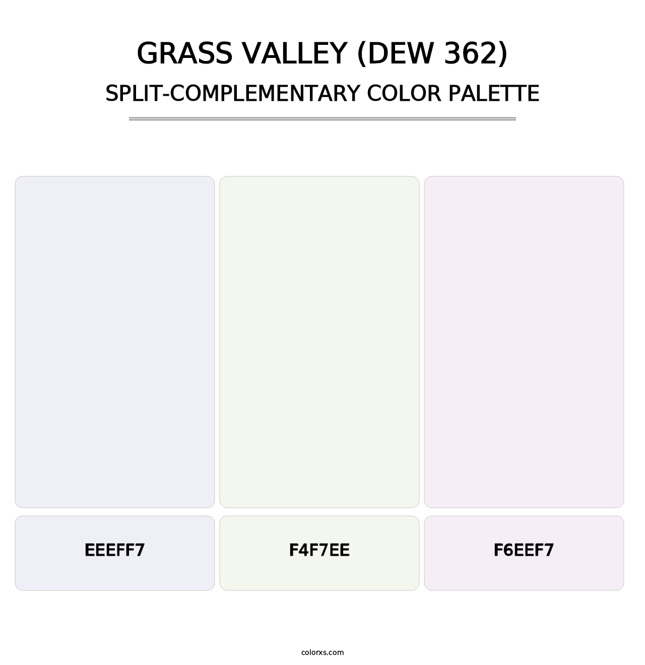 Grass Valley (DEW 362) - Split-Complementary Color Palette