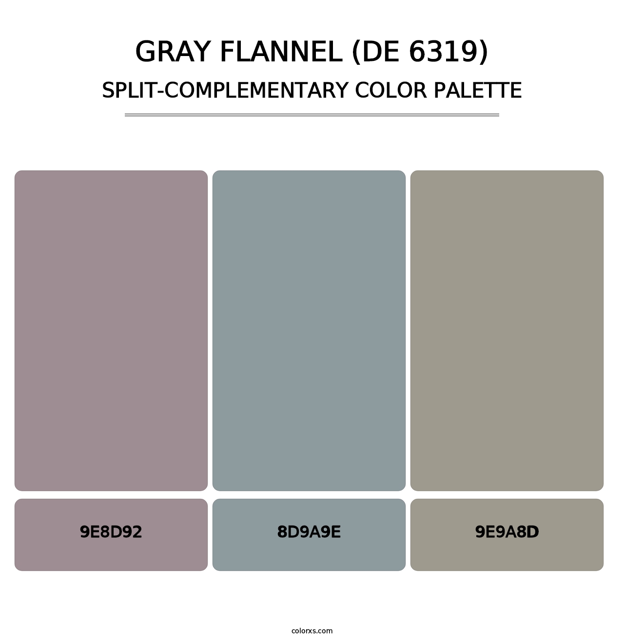 Gray Flannel (DE 6319) - Split-Complementary Color Palette