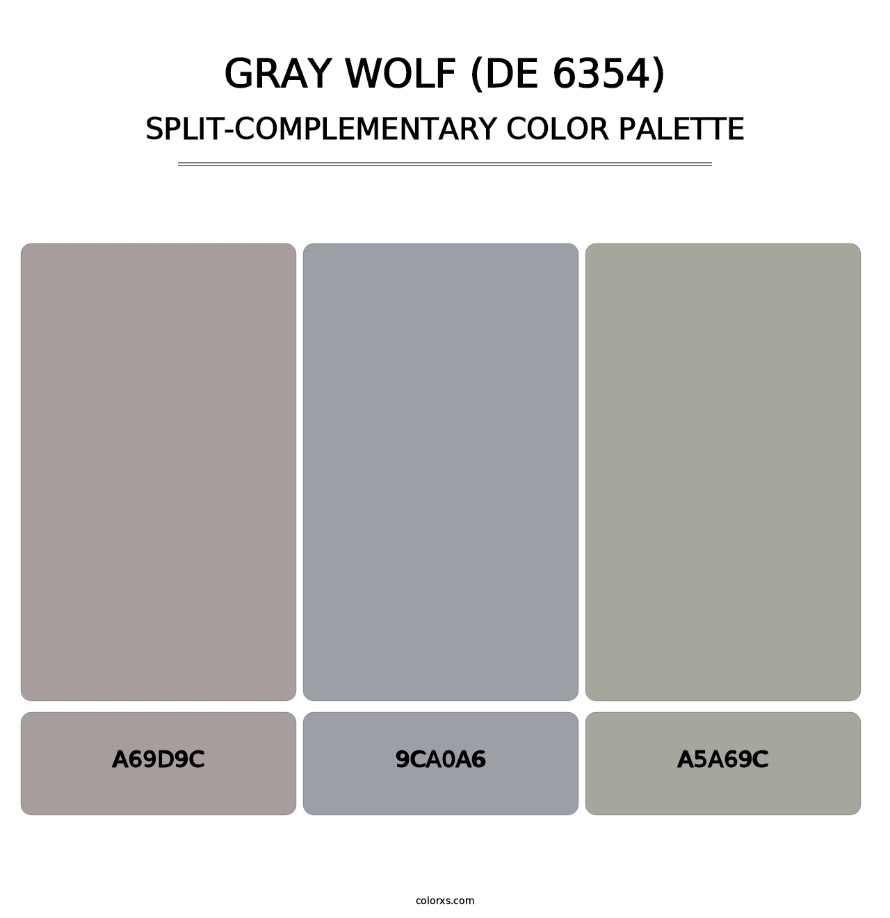 Gray Wolf (DE 6354) - Split-Complementary Color Palette