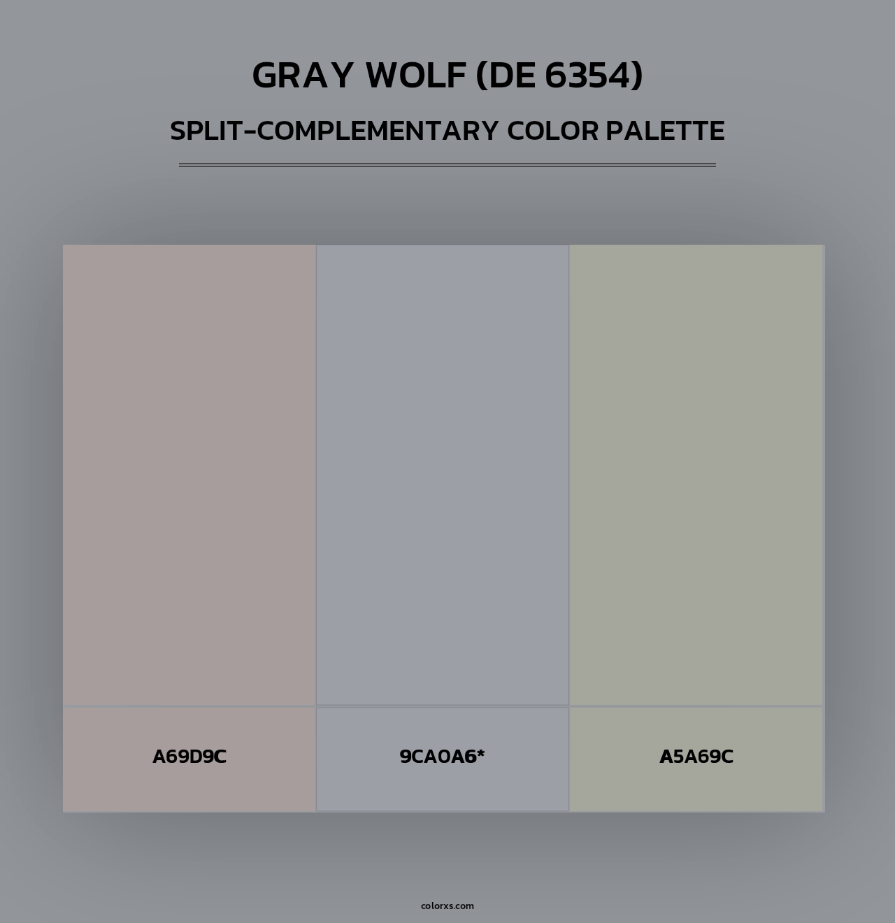 Gray Wolf (DE 6354) - Split-Complementary Color Palette