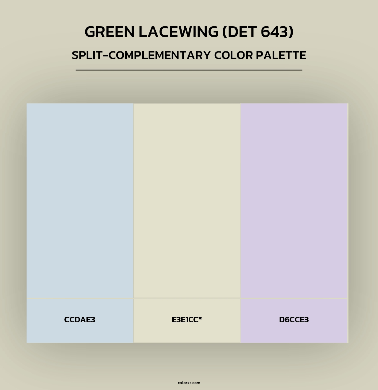 Green Lacewing (DET 643) - Split-Complementary Color Palette