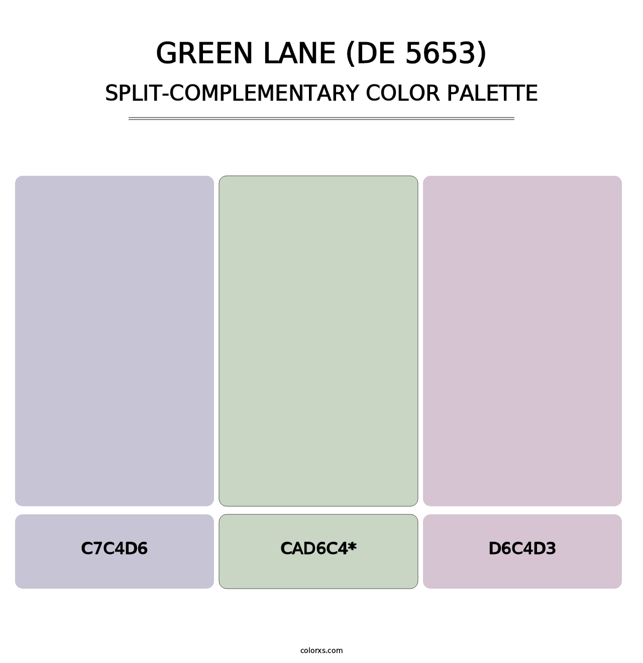 Green Lane (DE 5653) - Split-Complementary Color Palette