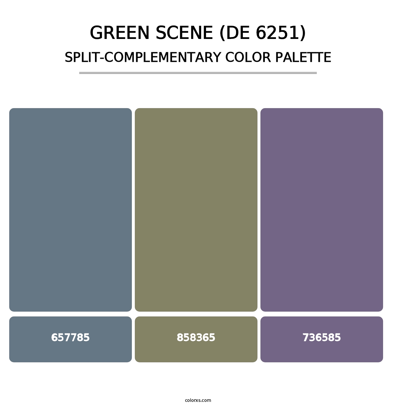 Green Scene (DE 6251) - Split-Complementary Color Palette