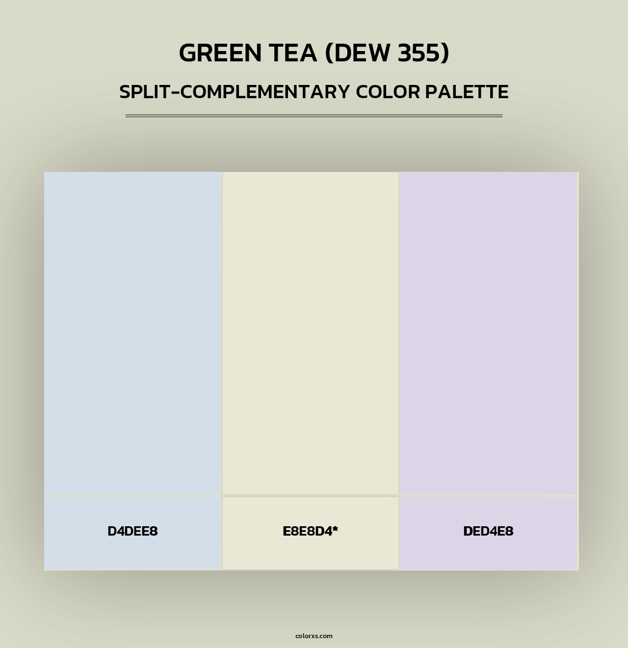 Green Tea (DEW 355) - Split-Complementary Color Palette