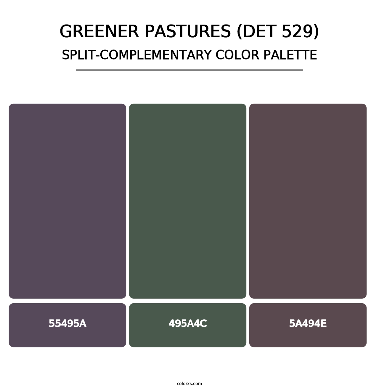 Greener Pastures (DET 529) - Split-Complementary Color Palette