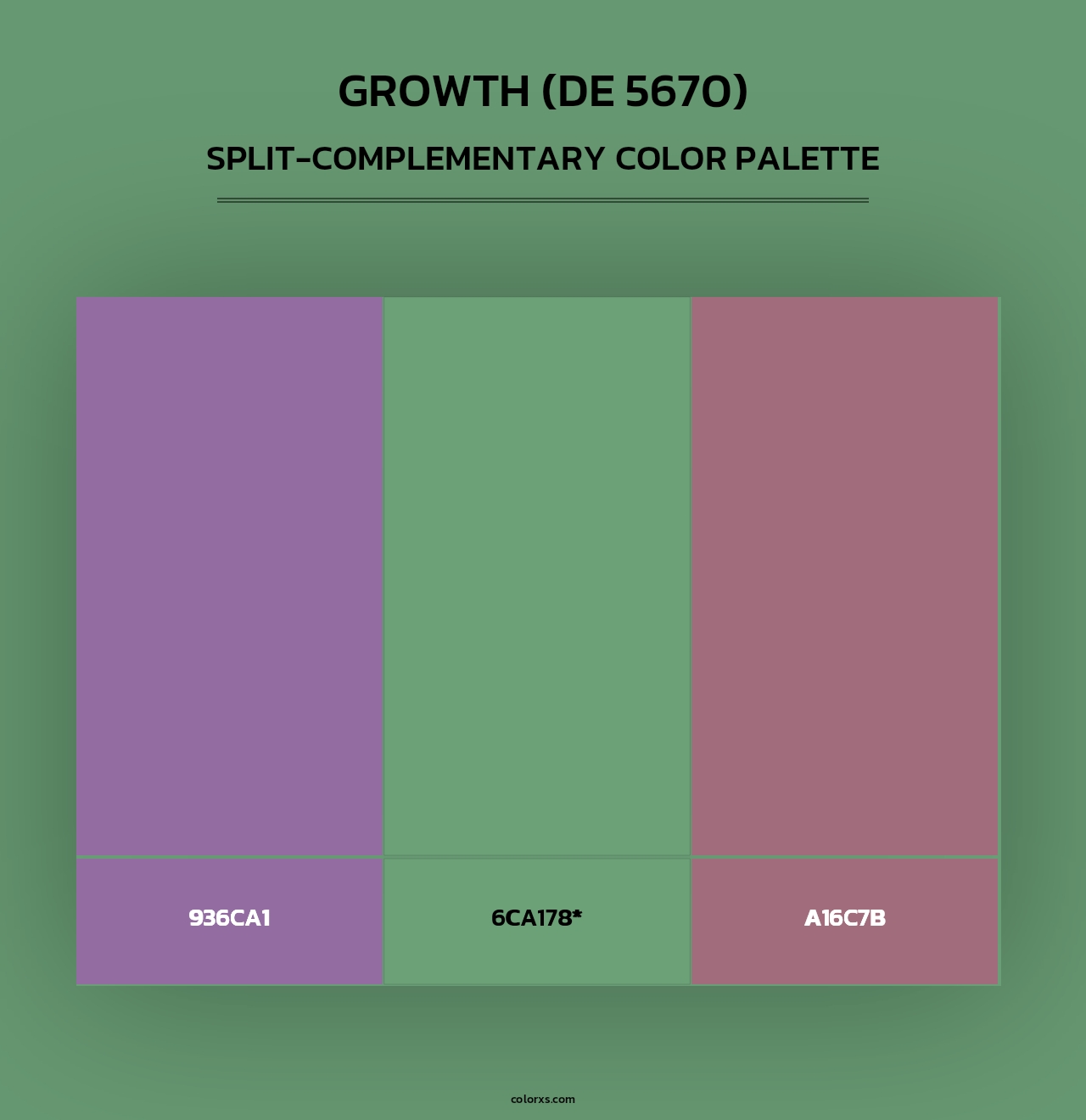 Growth (DE 5670) - Split-Complementary Color Palette