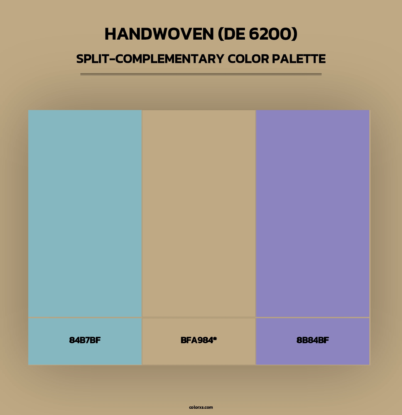 Handwoven (DE 6200) - Split-Complementary Color Palette