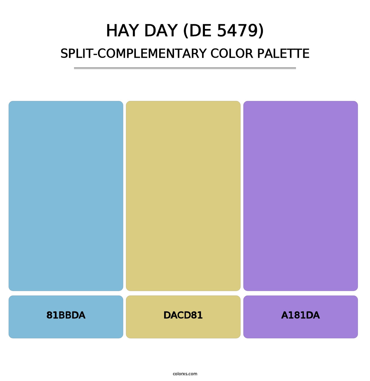 Hay Day (DE 5479) - Split-Complementary Color Palette