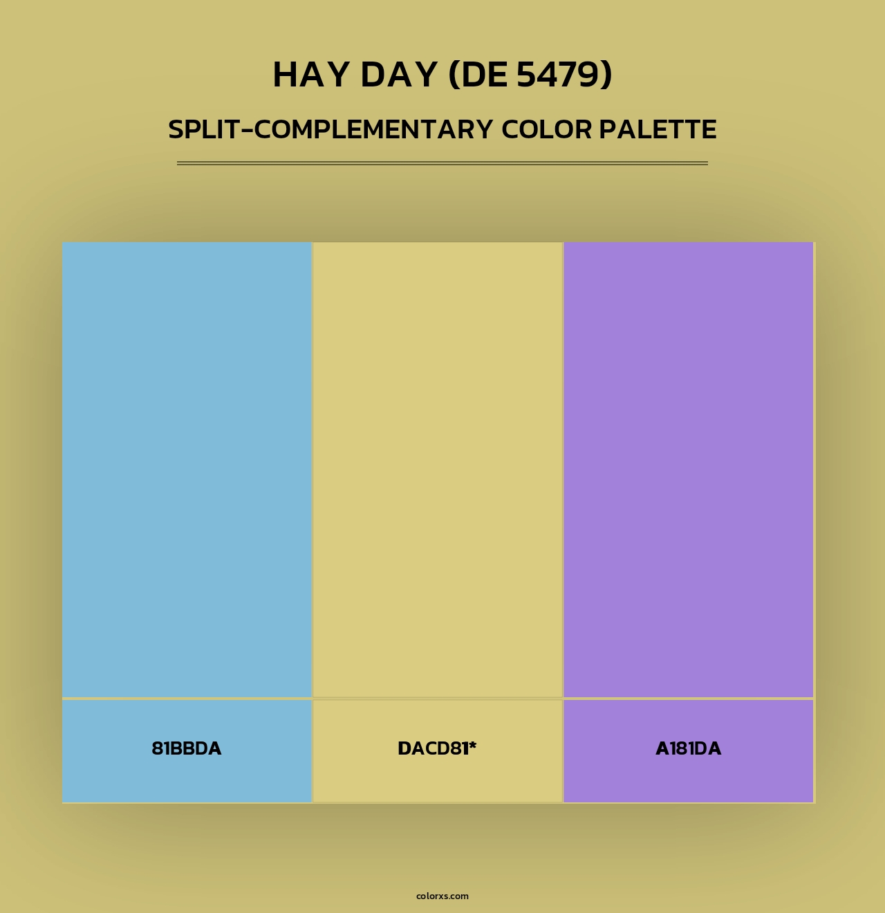 Hay Day (DE 5479) - Split-Complementary Color Palette