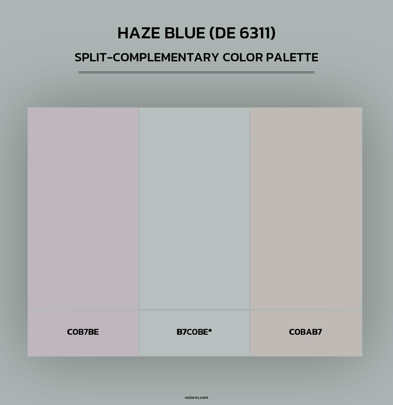 Haze Blue (DE 6311) - Split-Complementary Color Palette