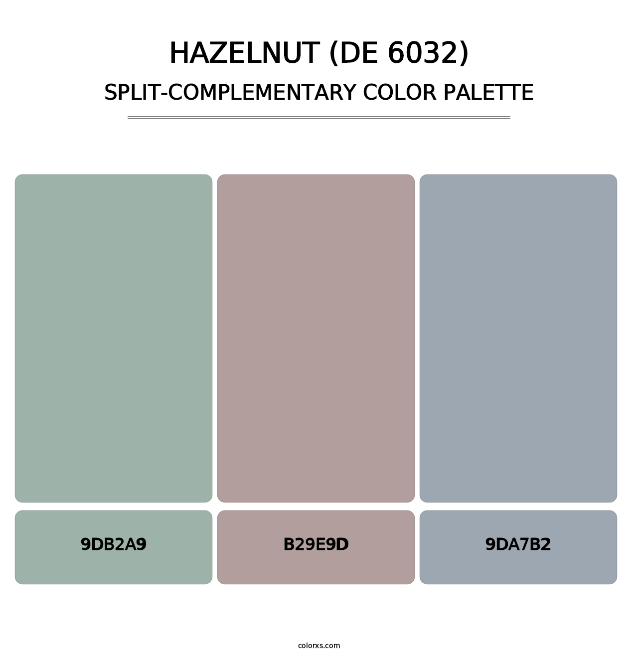 Hazelnut (DE 6032) - Split-Complementary Color Palette