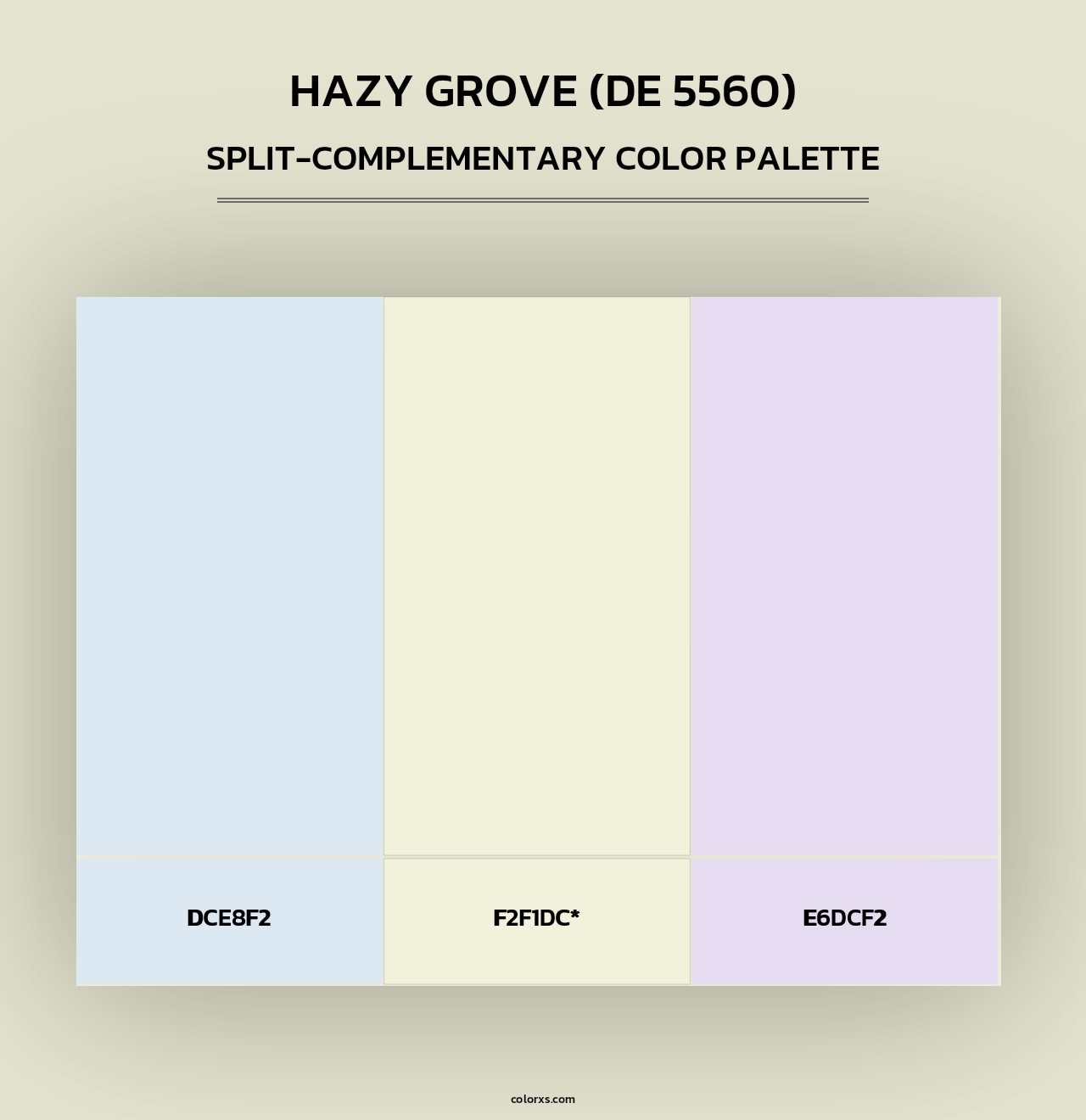 Hazy Grove (DE 5560) - Split-Complementary Color Palette