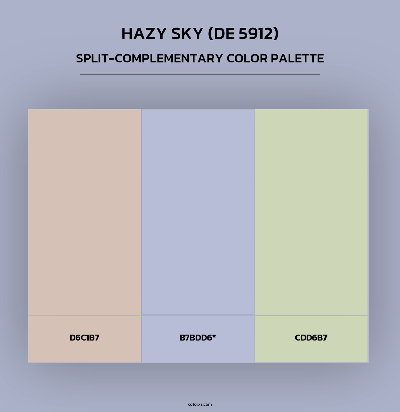 Hazy Sky (DE 5912) - Split-Complementary Color Palette