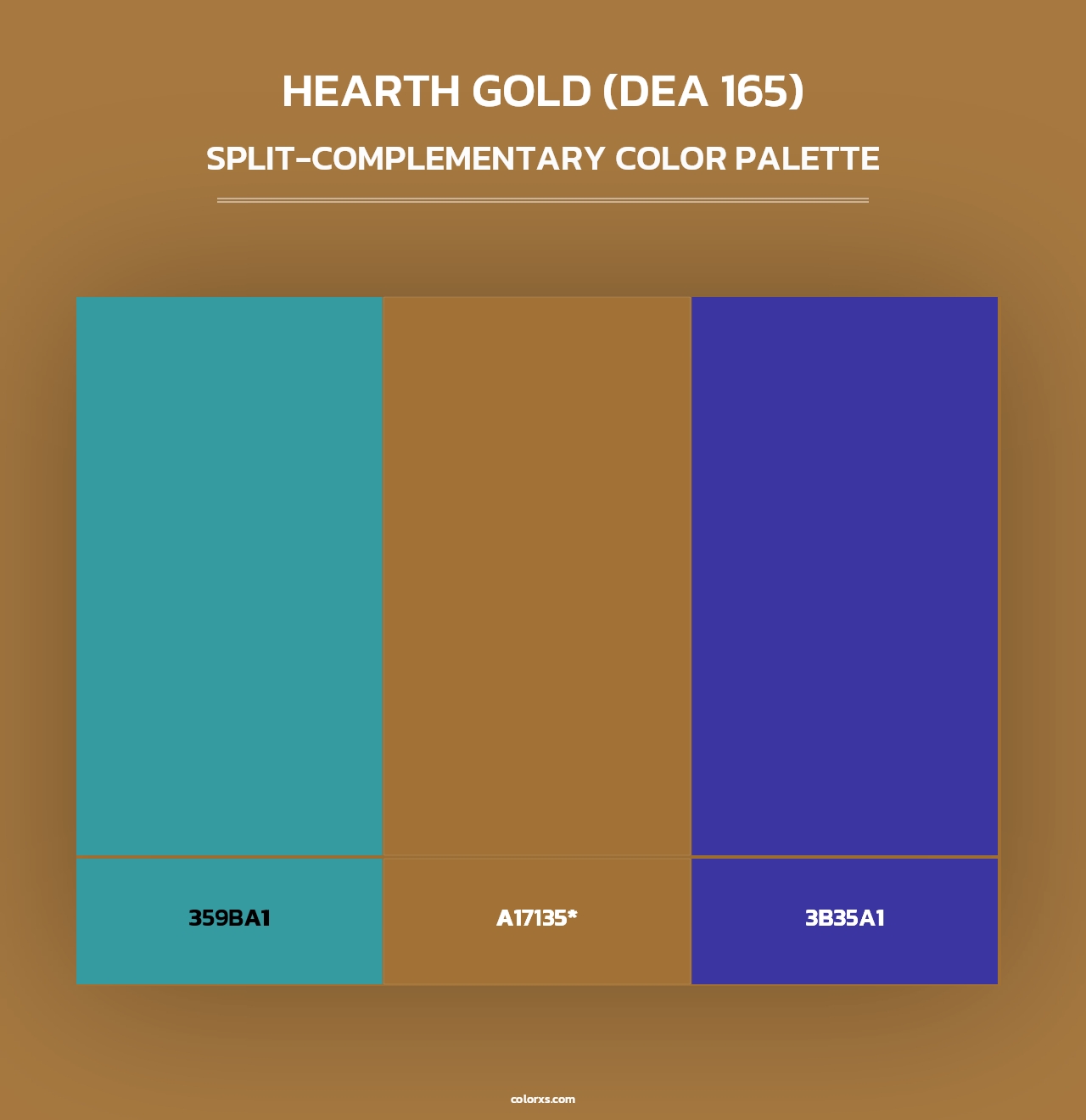 Hearth Gold (DEA 165) - Split-Complementary Color Palette