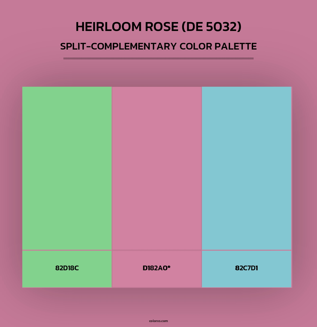 Heirloom Rose (DE 5032) - Split-Complementary Color Palette
