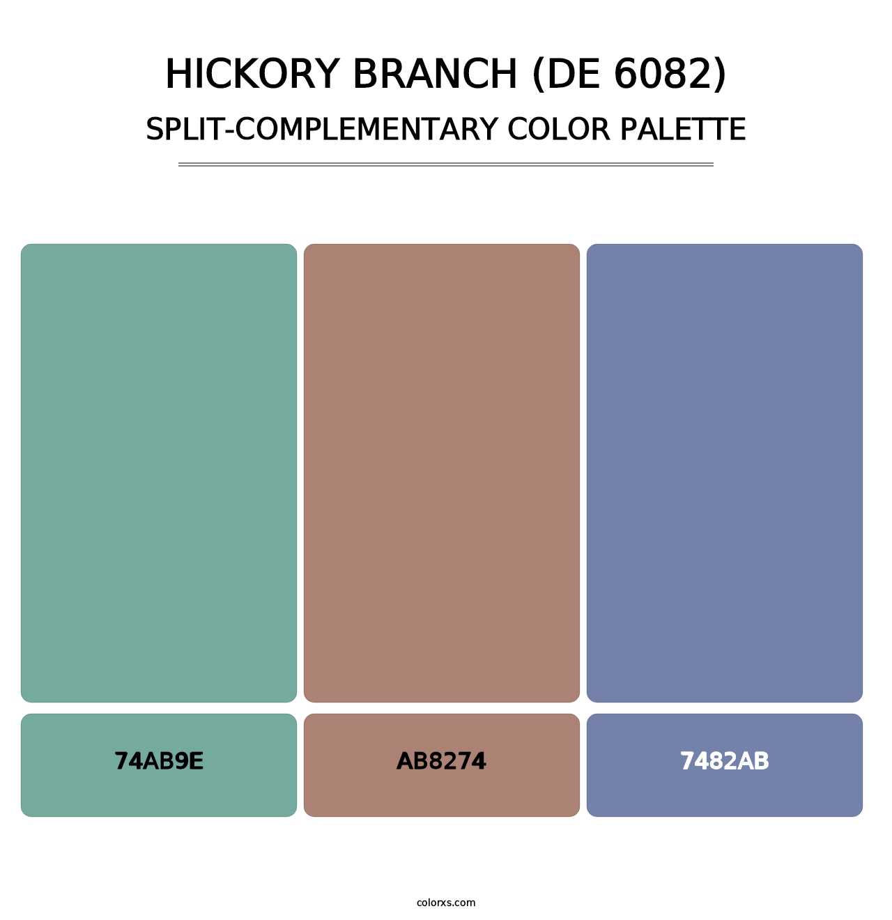 Hickory Branch (DE 6082) - Split-Complementary Color Palette