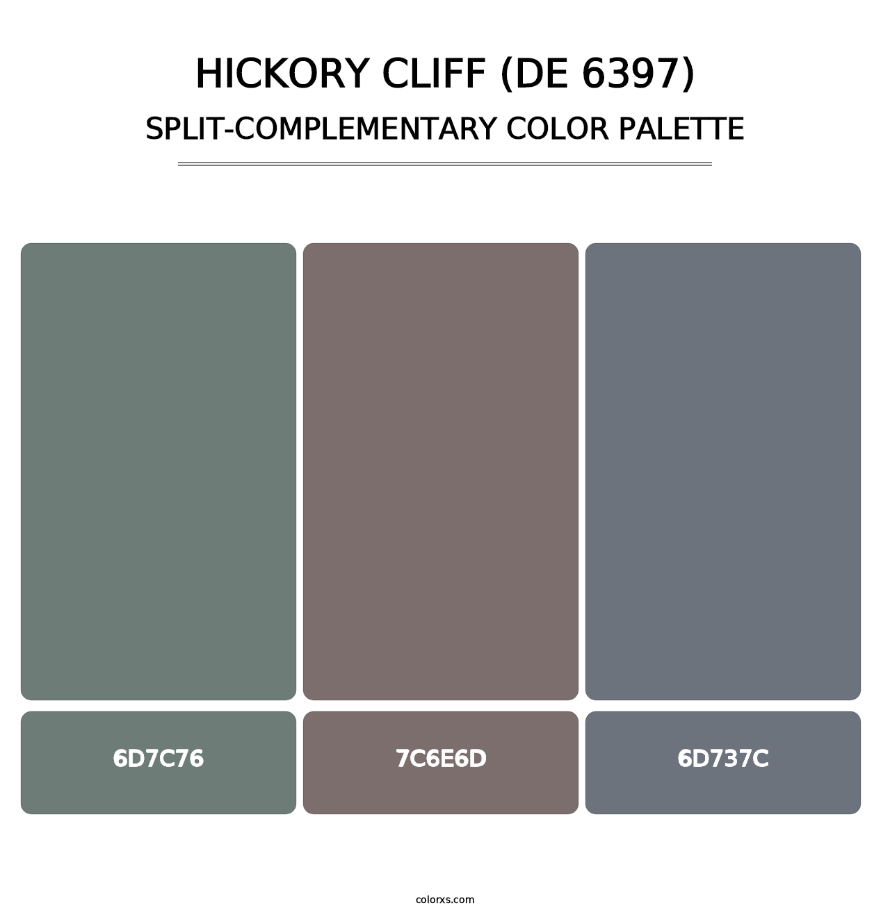 Hickory Cliff (DE 6397) - Split-Complementary Color Palette