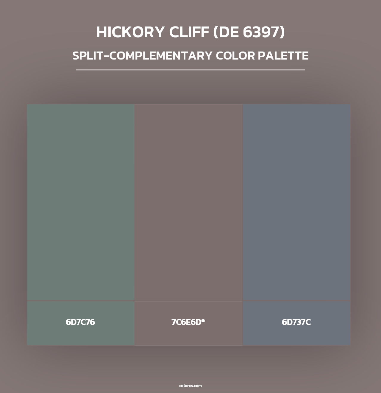 Hickory Cliff (DE 6397) - Split-Complementary Color Palette