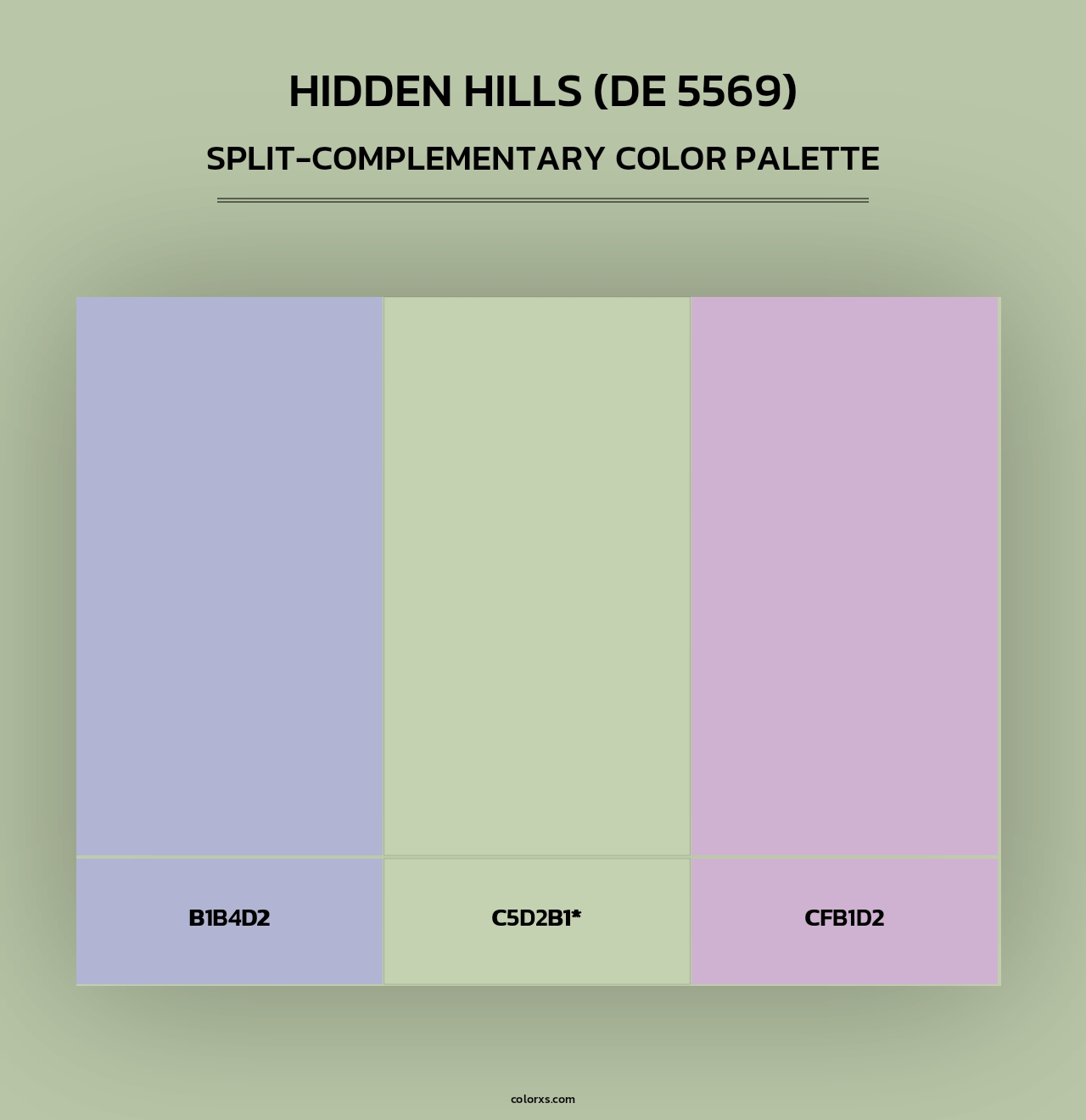 Hidden Hills (DE 5569) - Split-Complementary Color Palette