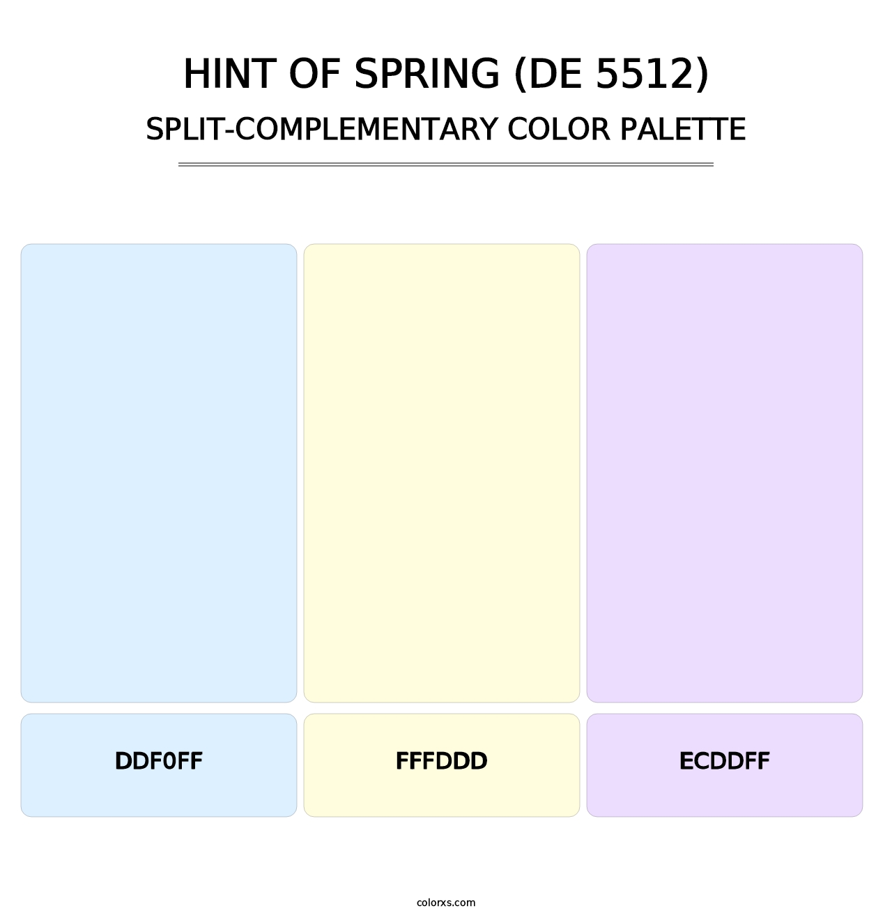 Hint of Spring (DE 5512) - Split-Complementary Color Palette
