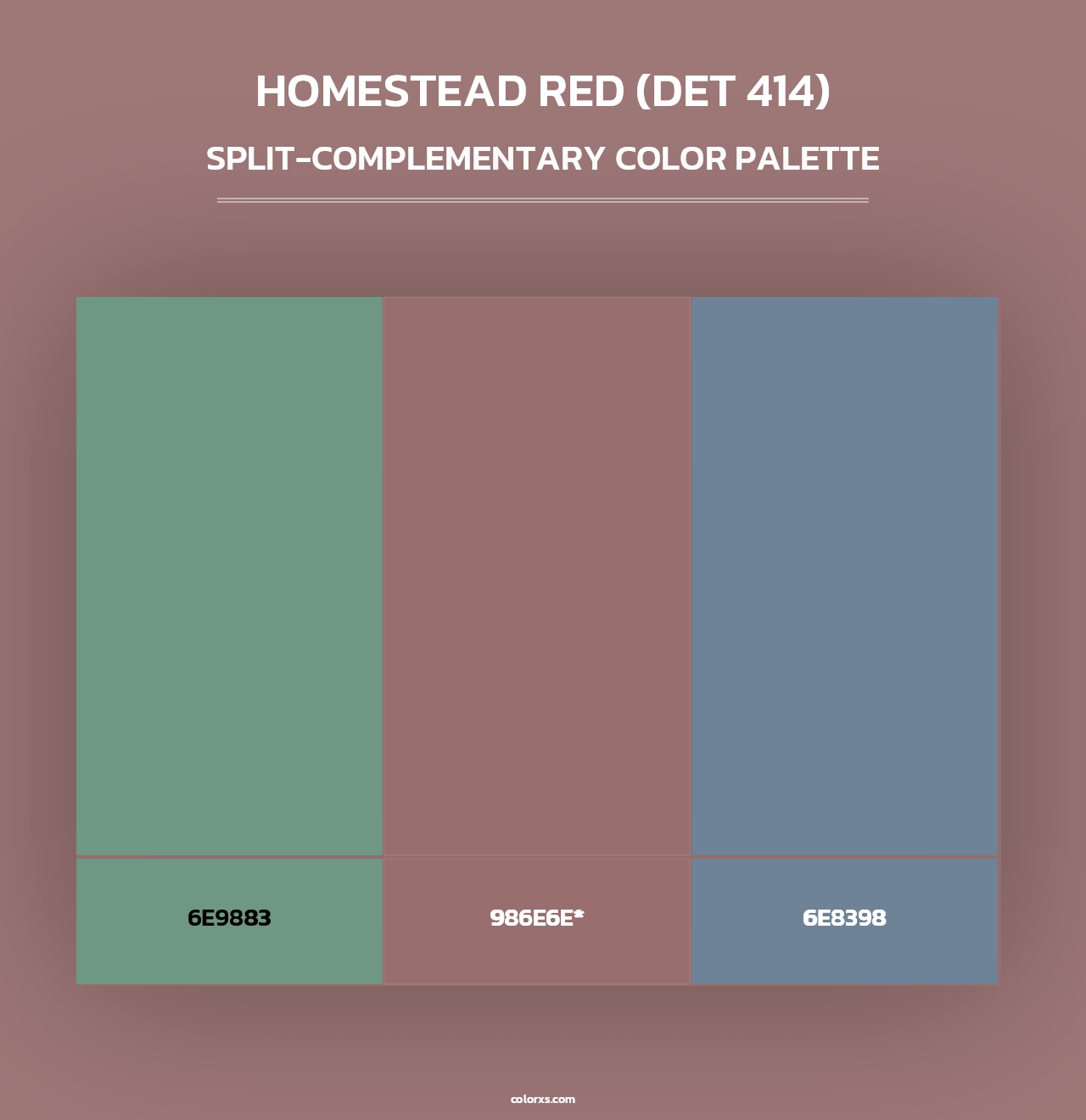 Homestead Red (DET 414) - Split-Complementary Color Palette