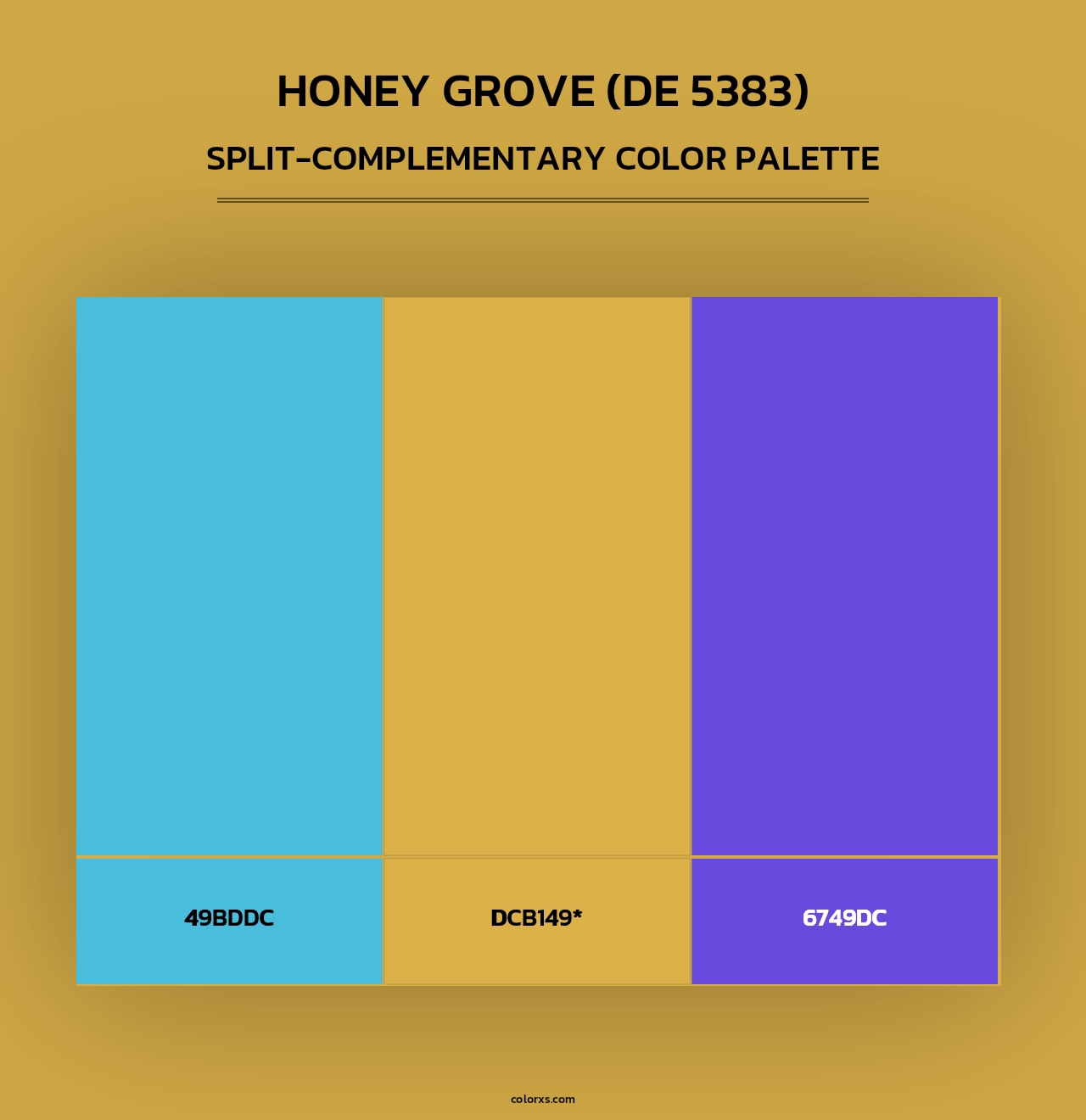 Honey Grove (DE 5383) - Split-Complementary Color Palette