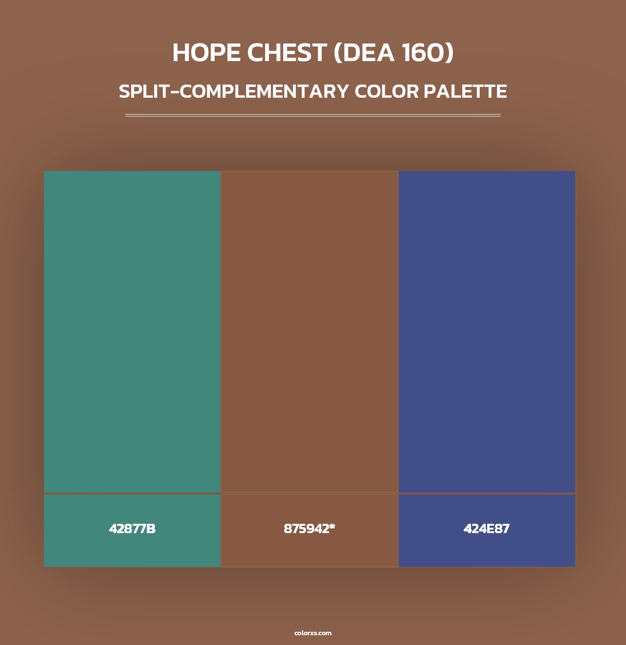 Hope Chest (DEA 160) - Split-Complementary Color Palette