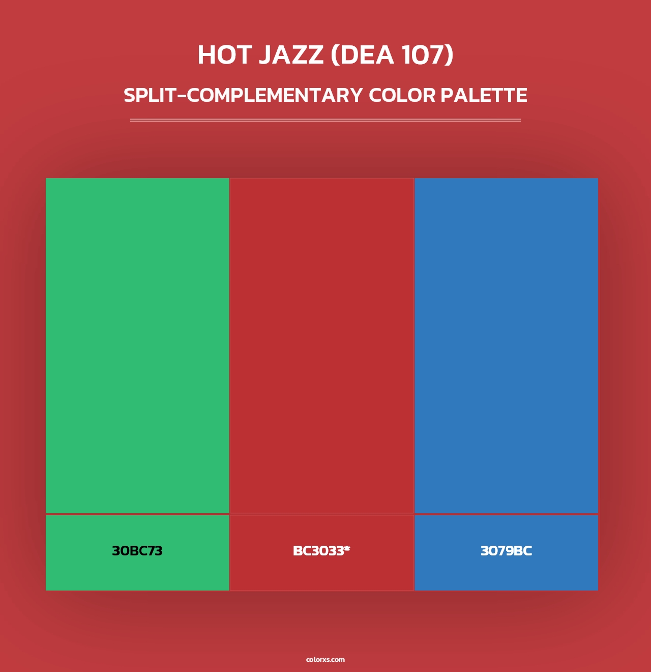 Hot Jazz (DEA 107) - Split-Complementary Color Palette