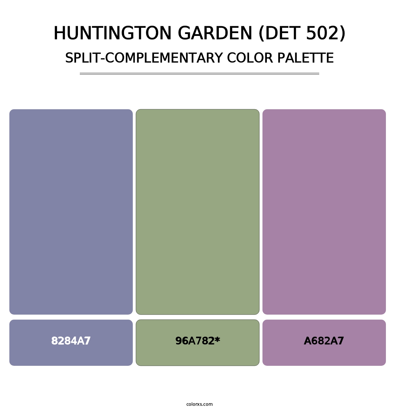 Huntington Garden (DET 502) - Split-Complementary Color Palette